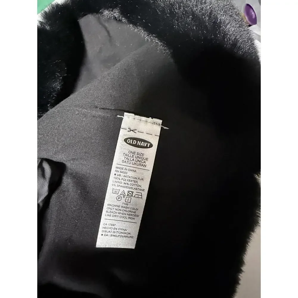 Elegant Black Faux Fur Hand Muff - Luxury Winter Hand Warmer‎ - 15.5